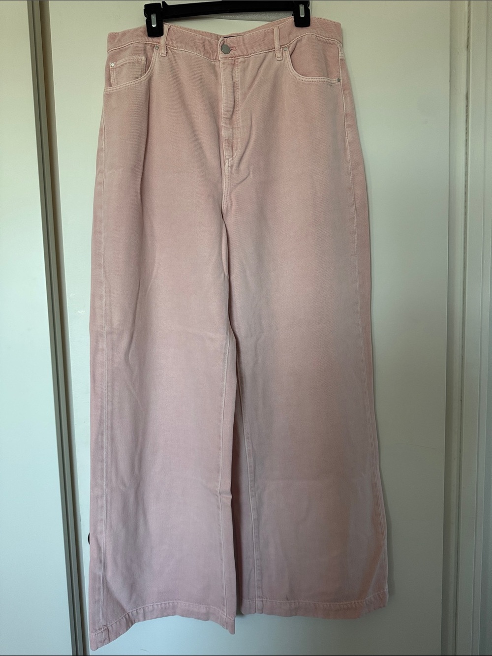 Ann Taylor Light Pink Wide Leg Jeans